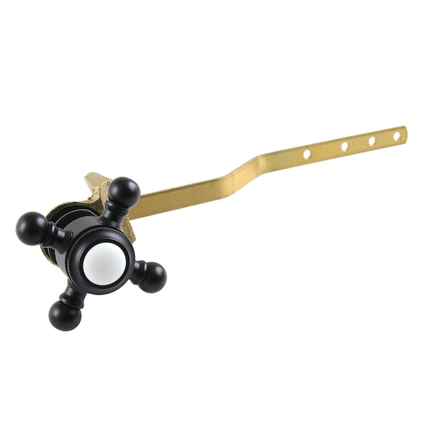 Front Mount Toilet Tank Lever, Matte Black